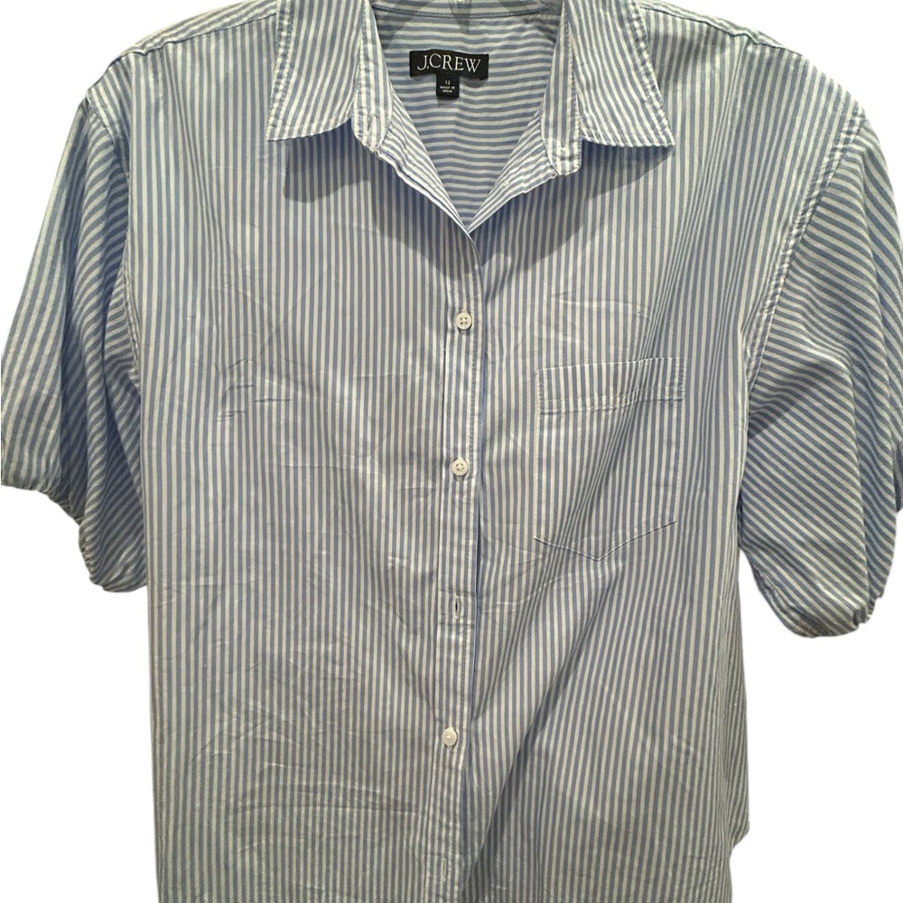 J. Crew Blue Striped women Shirt